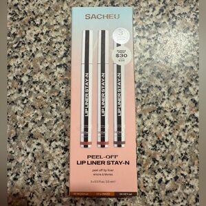Sacheu Beauty Peel-Off Lip Liner STAY-N Muah-ve, p-INKED, and HEY-zel NWT